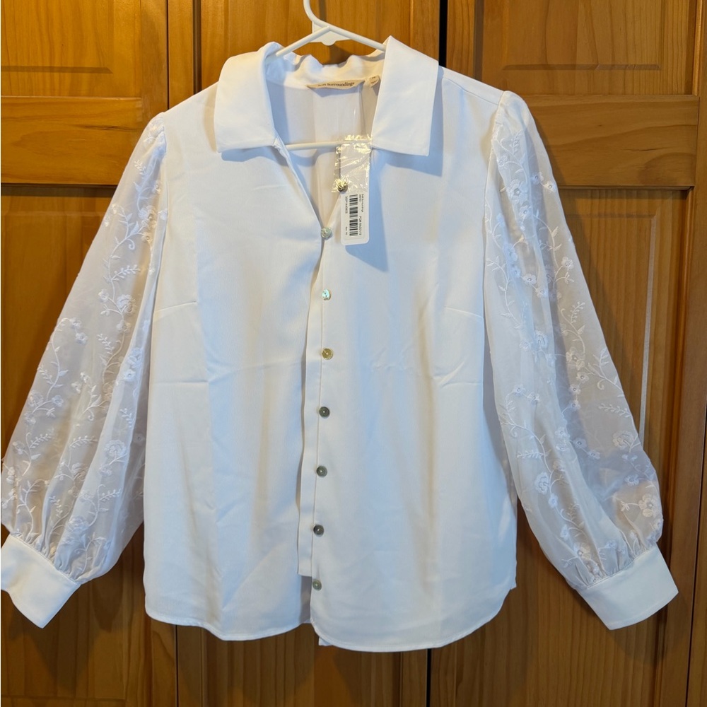 Soft Surroundings Classic White Blouse